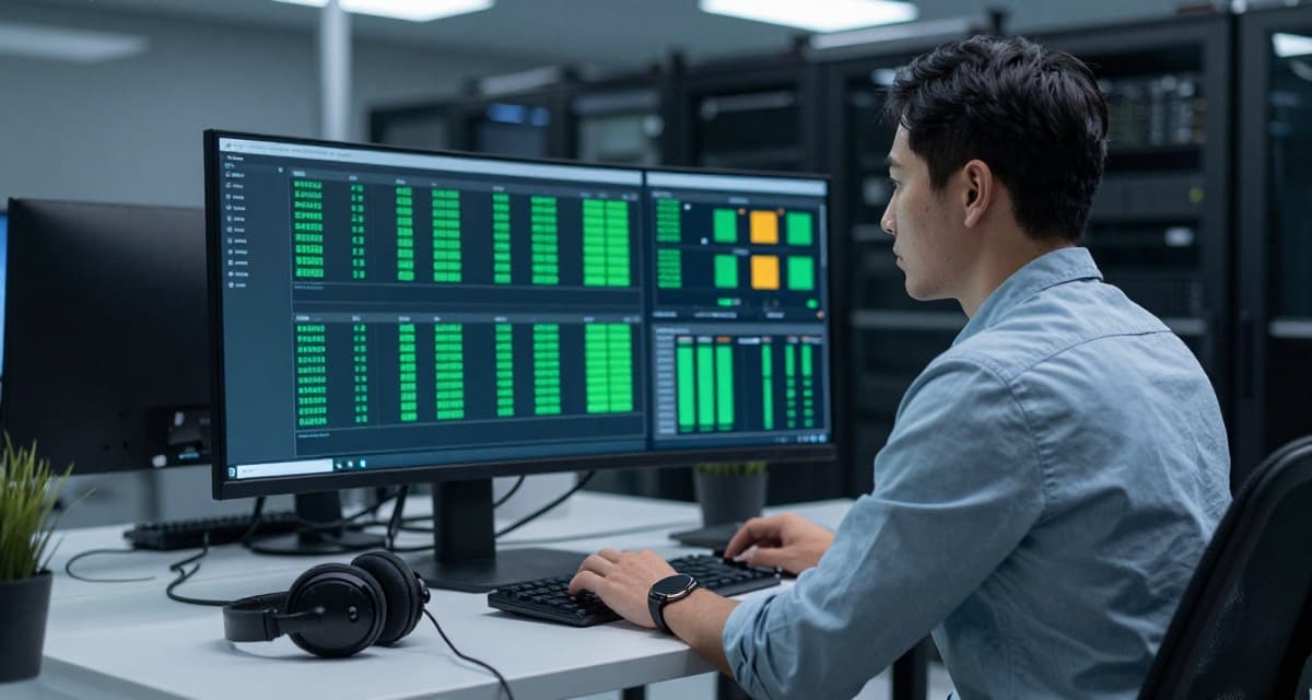 Clean monitoring dashboard with filtered alerts