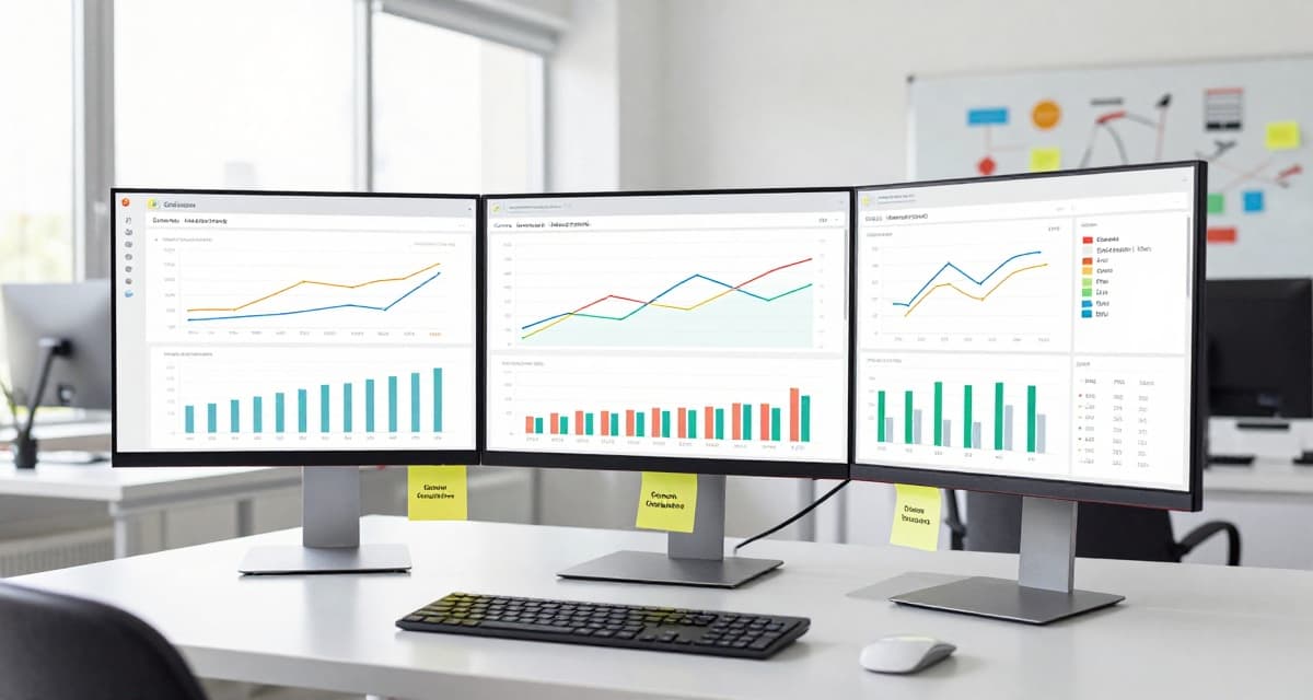 SEO analytics dashboard with competitor comparison graphs